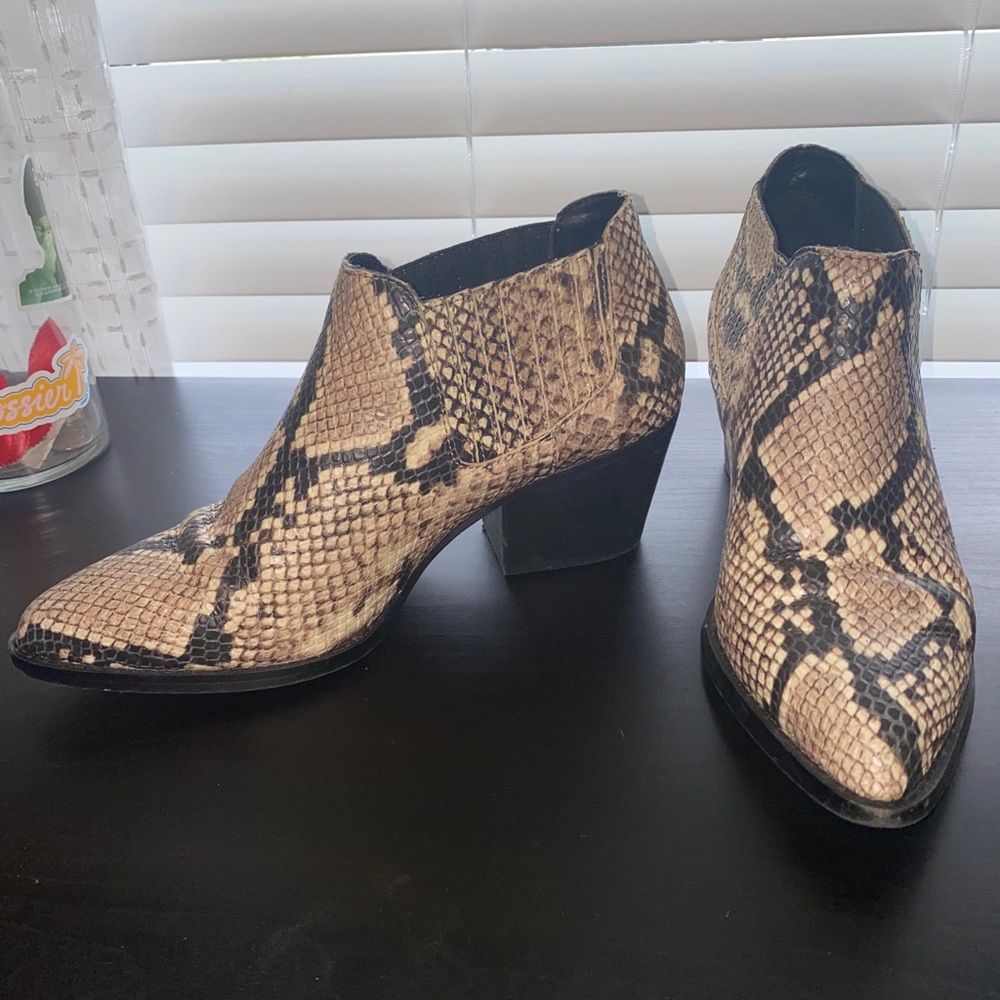 Snake western style booties